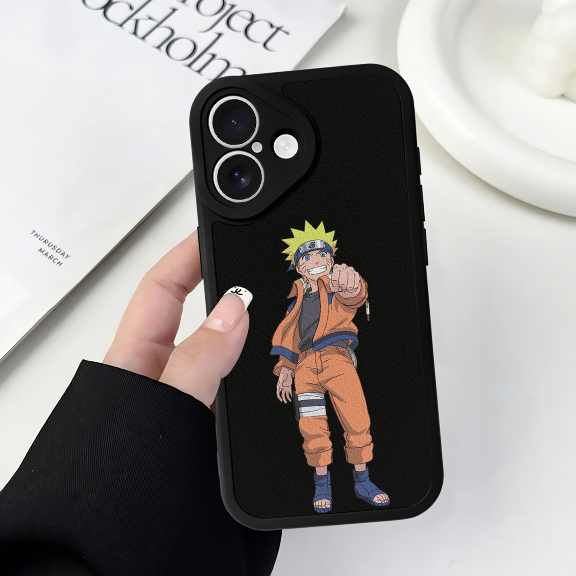 （画像用） NARUTO -ナルト- うずまき ナルト Uzumaki Naruto 【iPhone 16シリーズ対応】シリコンスマホケース（レザー調） 材質：シリコン